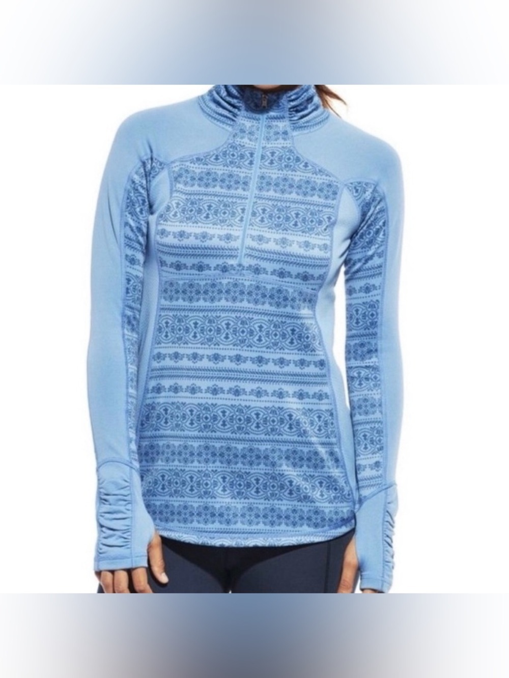 CALIA by Carrie Underwood Blue Quarter Zip Pullover Women’s Size Large